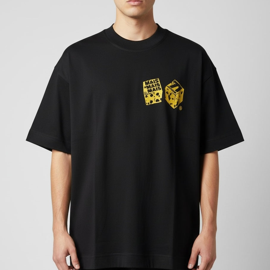 Camiseta Oversized | +71 Dados | Preta
