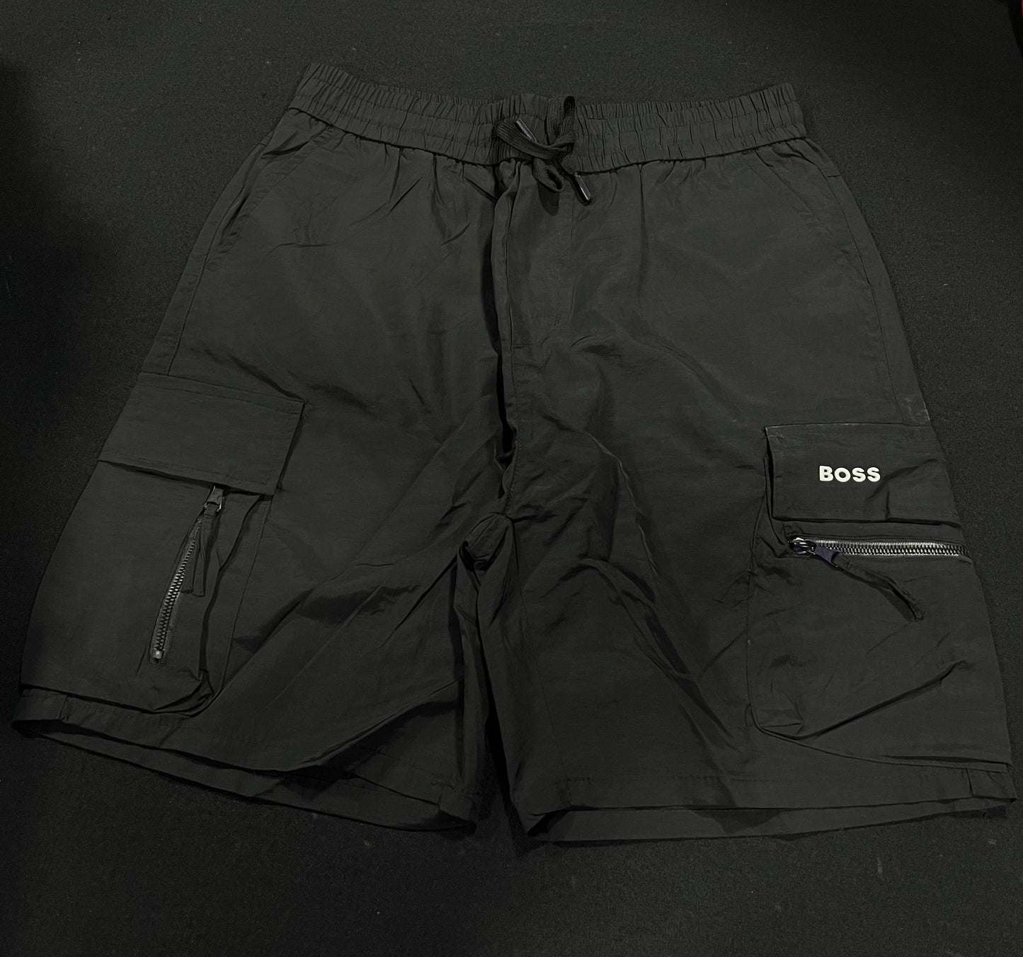 BEACH SHORT CARGO BOSS - PRETO