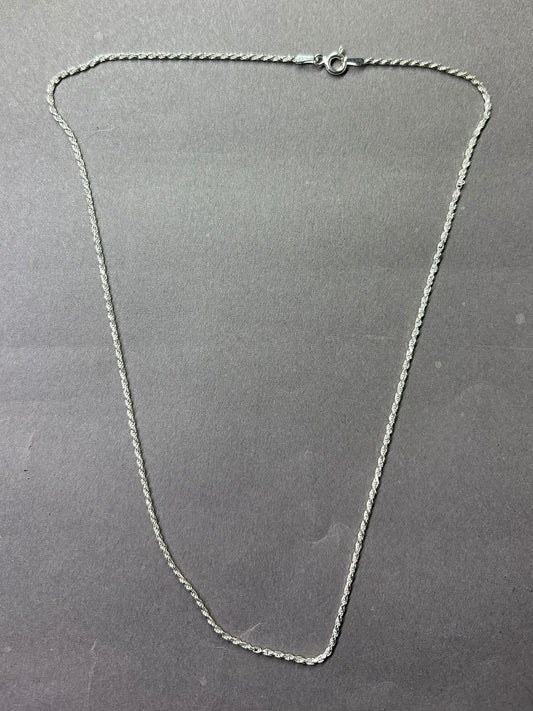 Corrente Corda Prata 925 italiana