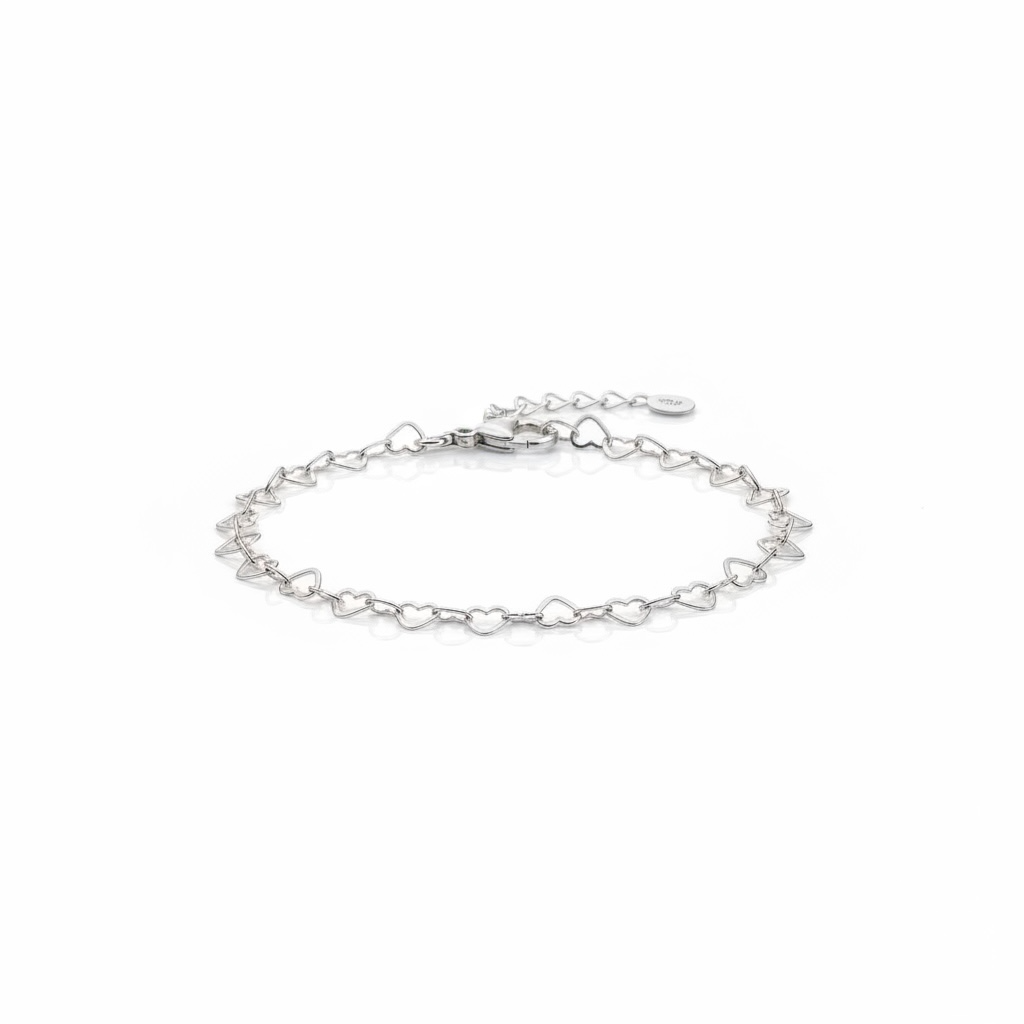 Pulseira De Prata Love Love 25CM