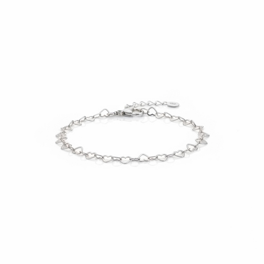 Pulseira De Prata Love Love 25CM