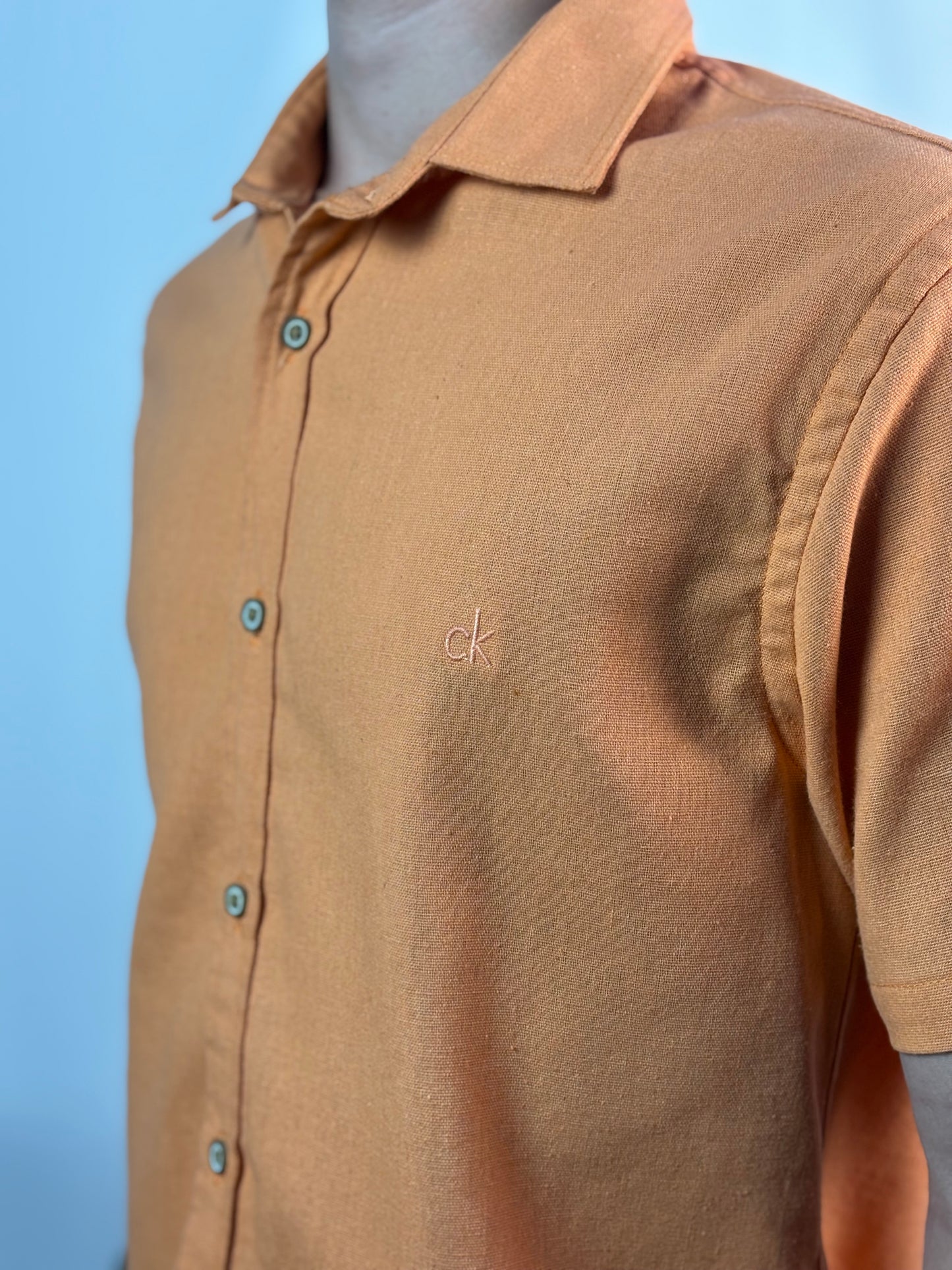 Camisa X | Casual Linho - Peach