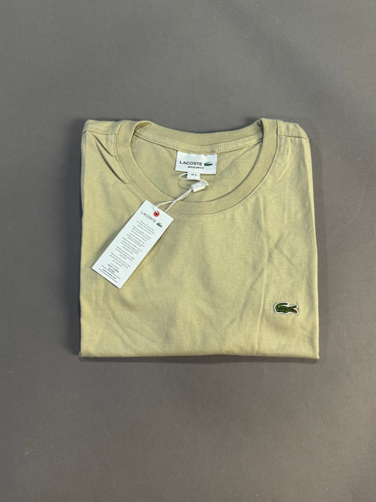 T-Shirt Lacoste | Tee Genuine Cotton Tanguis Pima - Creme Clássica