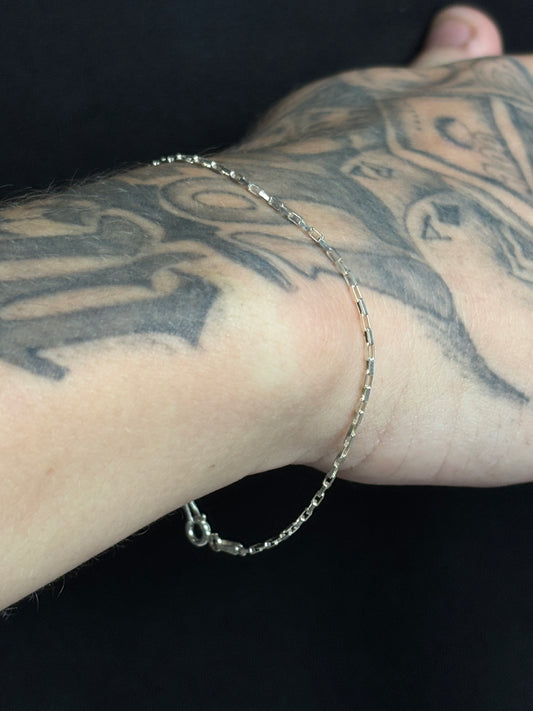 Pulseira De Prata Tijolinho Cartier 19CM