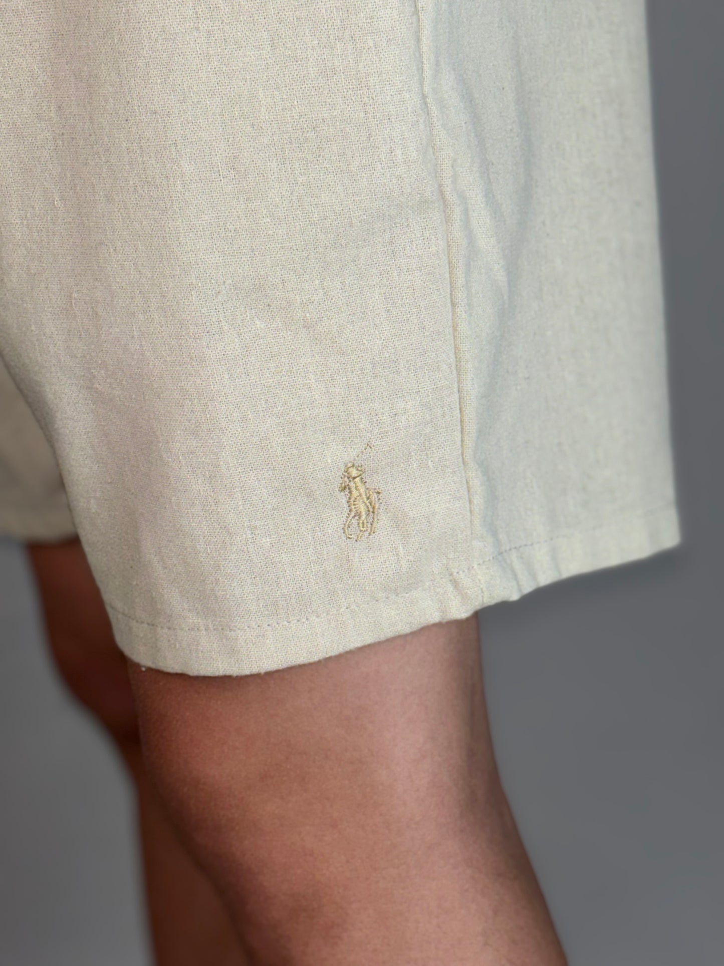 Short Casual Polo Ralph Lauren | Linho Natural Flow - Bege
