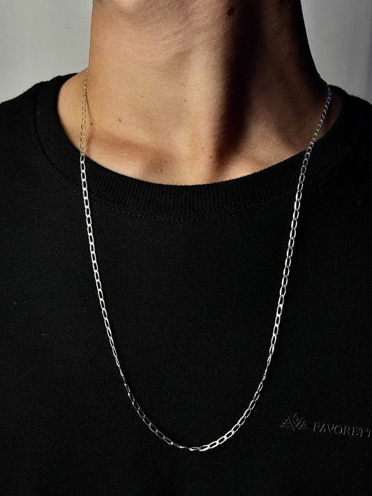 Corrente De Prata Grumet Vintage 70CM