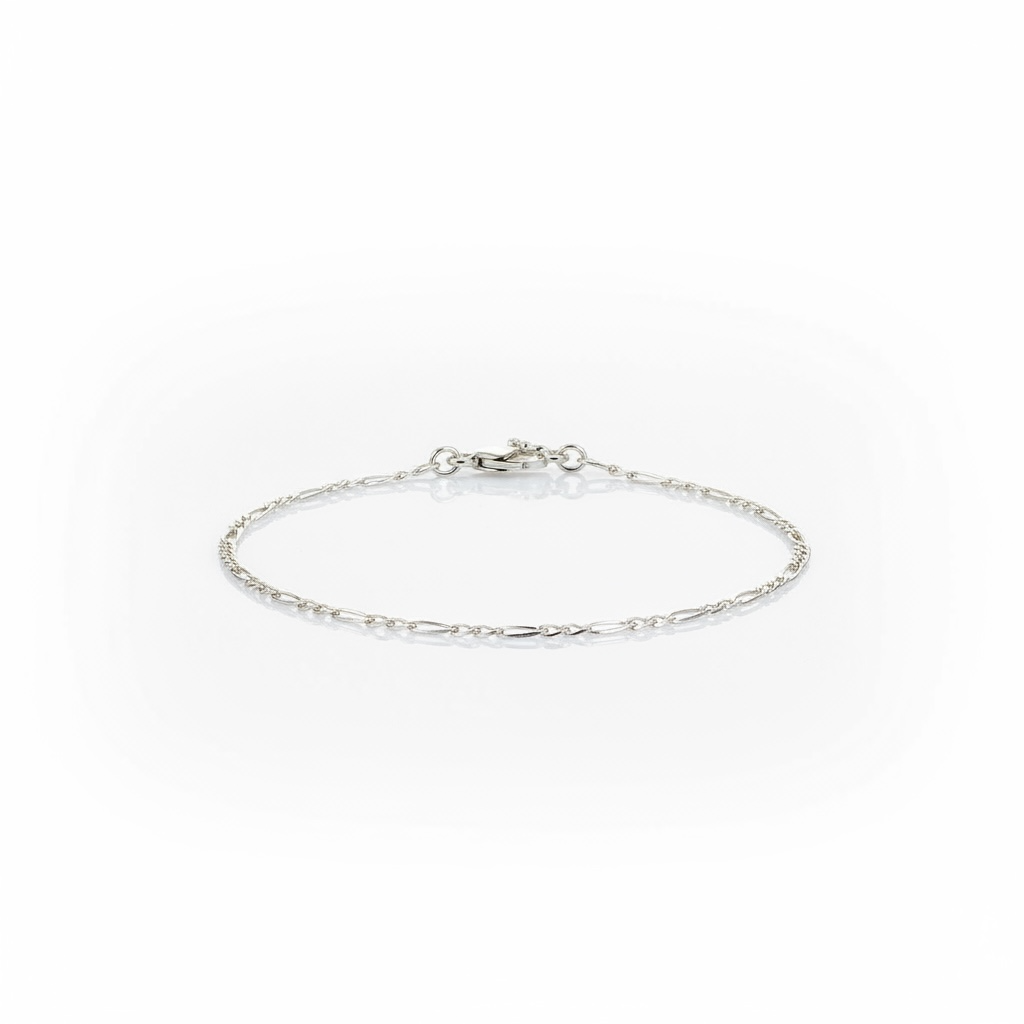 Pulseira De Prata Fígaro 20.5 CM