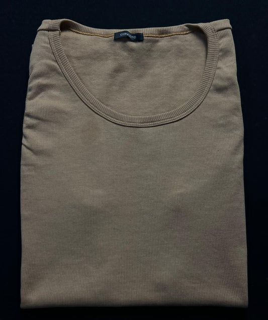 Regata Conceito | Ribbed Fit Tank Canelada - Light Tan