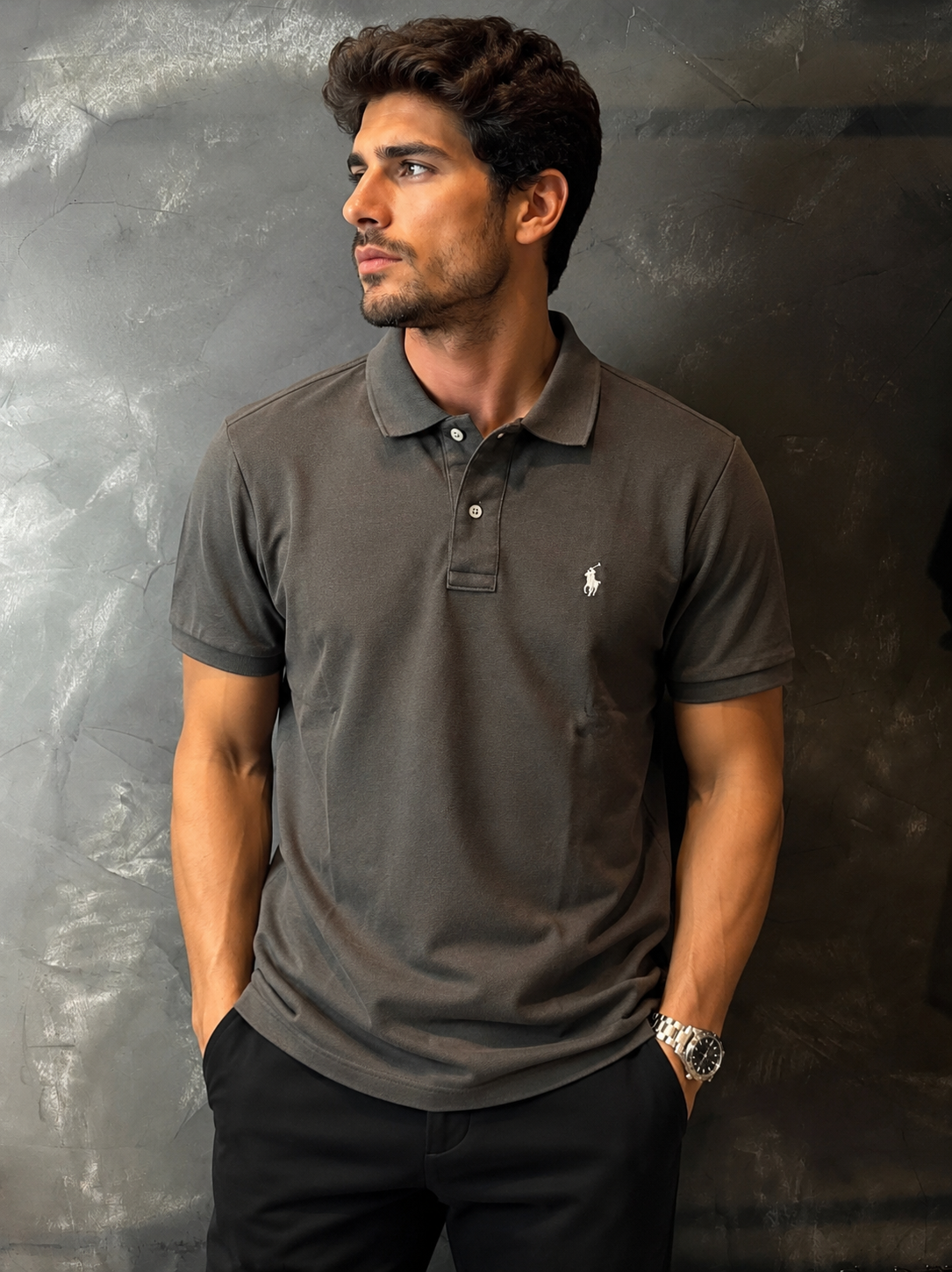 Camisa Polo Ralph Lauren Cinza