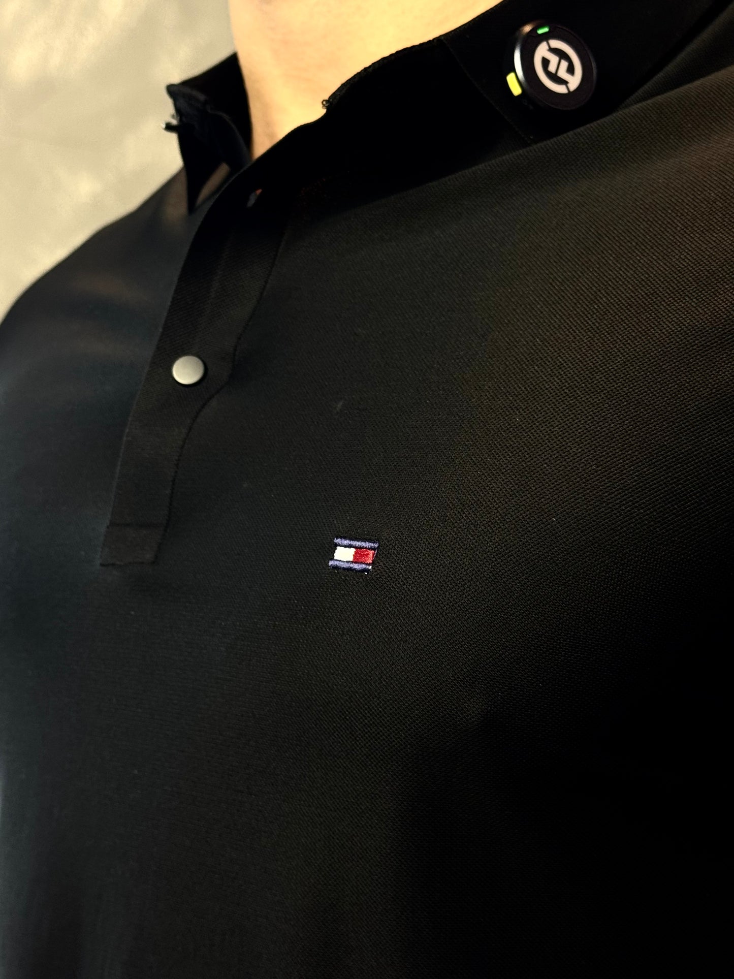 Camisa Polo Tommy - Tecido Tecnológico - Preta