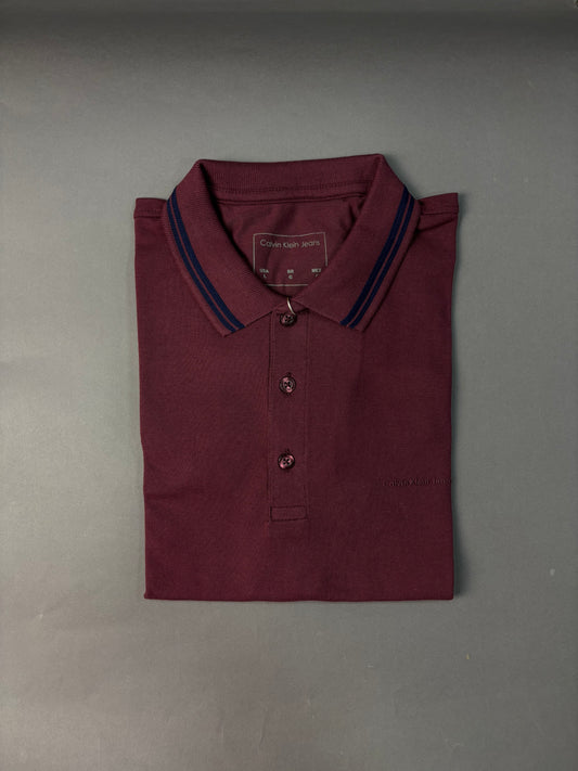 Camisa Polo Calvin Klein | Piquet - Vinho
