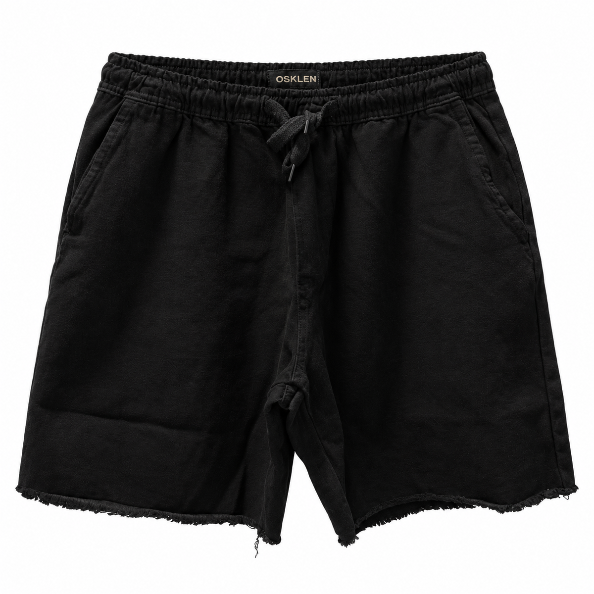Short Casual Osk Sarja natural Flow barra desfiada Preto