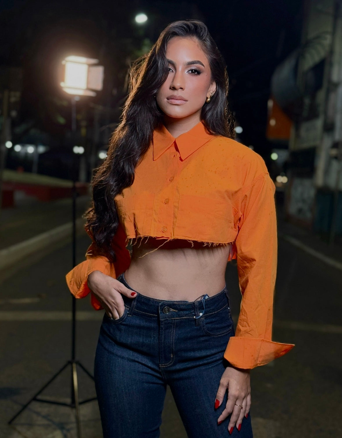 BLUSA MANGA LONGA COLCCI - LARANJA