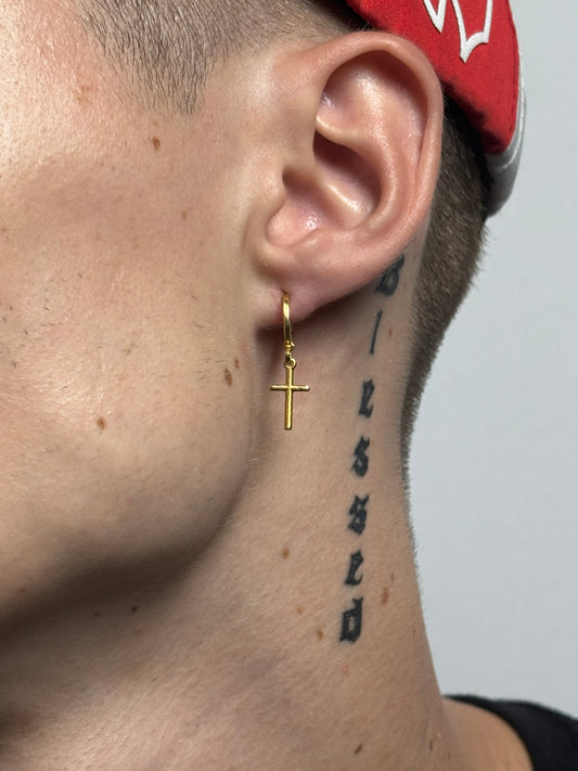 Argola Dourada | Banhada a Ouro - Cross