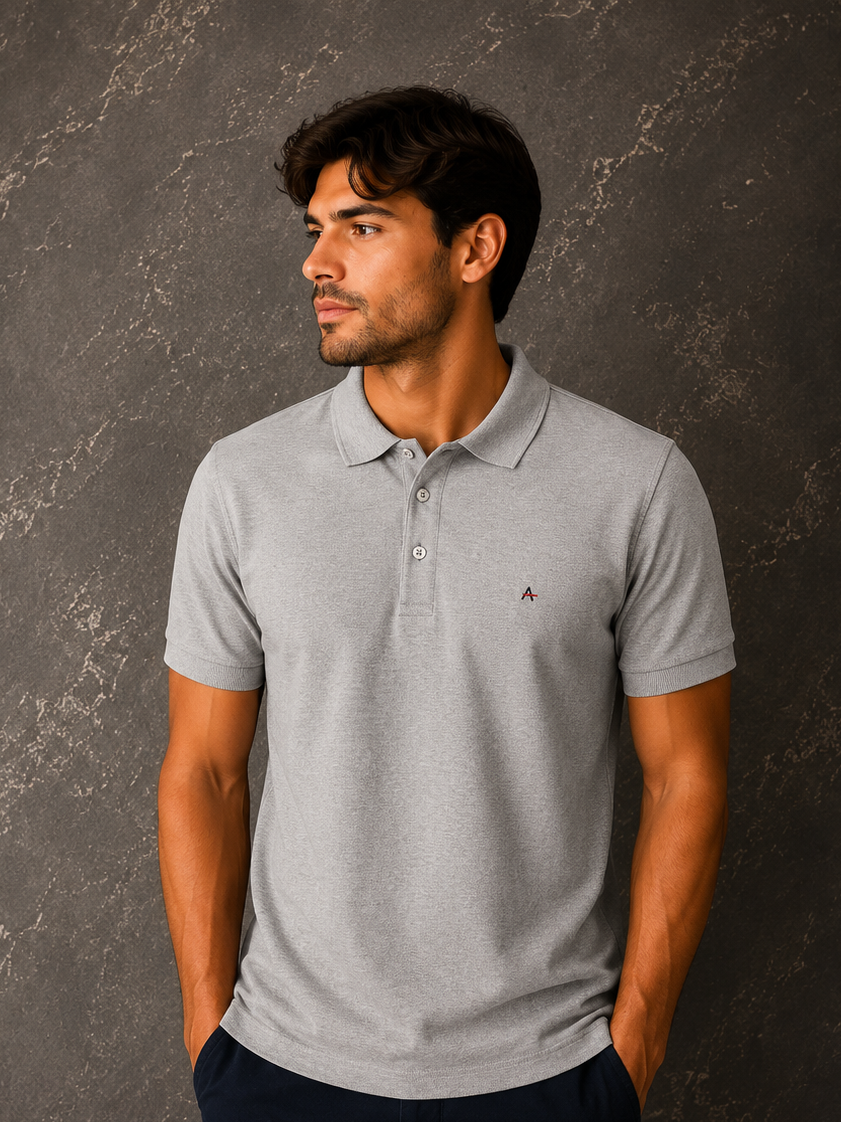 Camisa Polo Aramis Cinza claro
