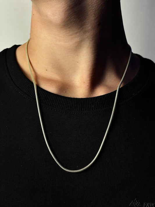 Corrente De Prata Rabo de Rato 60CM