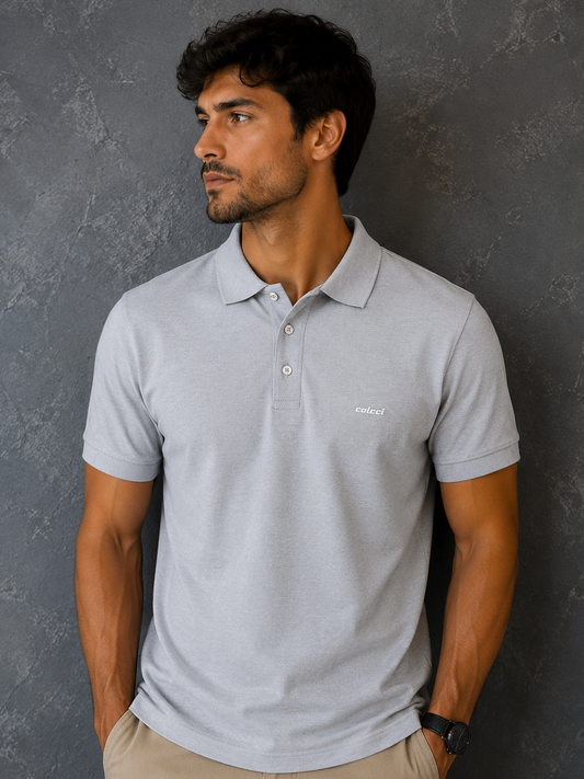 Camisa Polo CCI Cinza Gelo