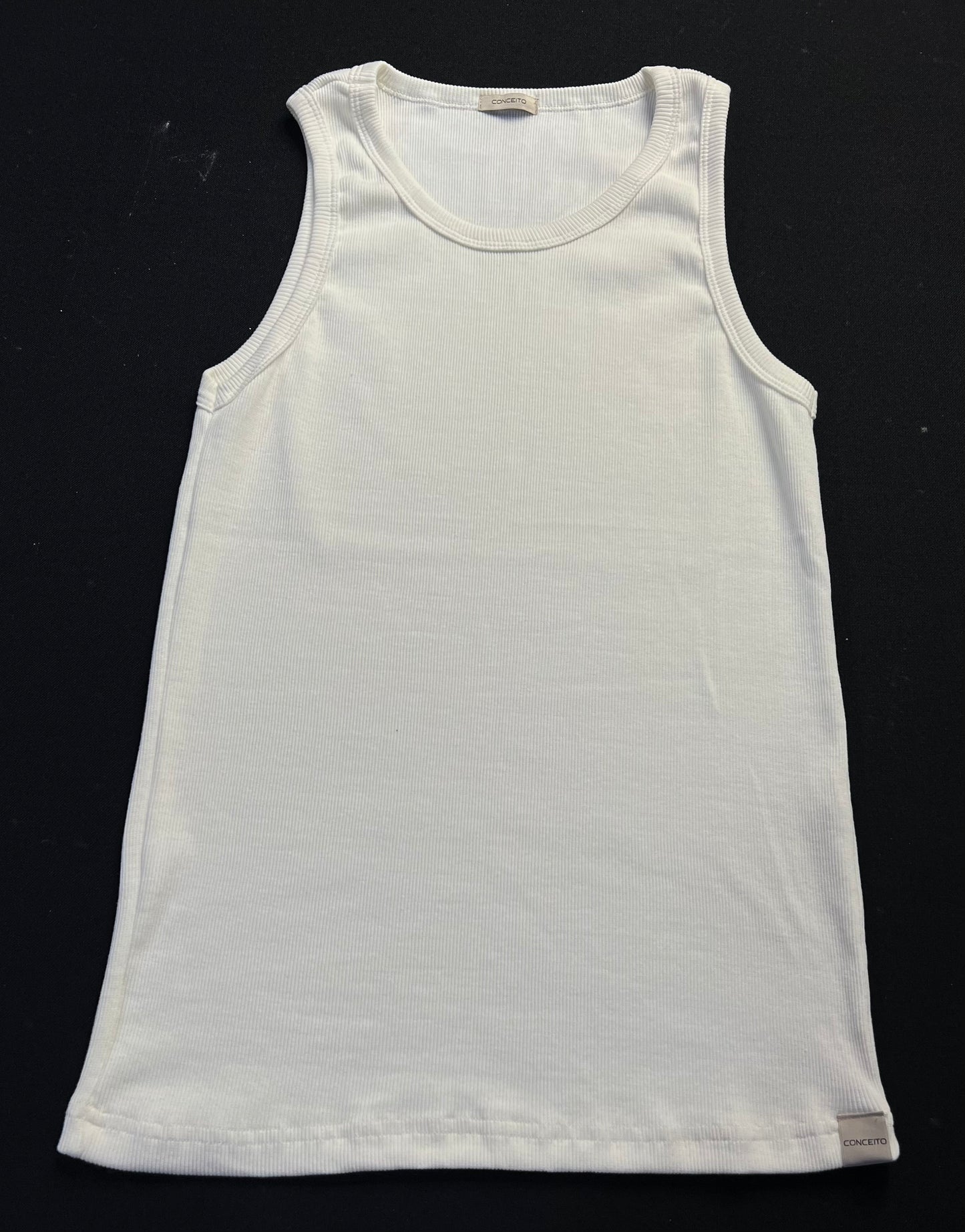 Regata Conceito | Ribbed Fit Tank Canelada - Off White