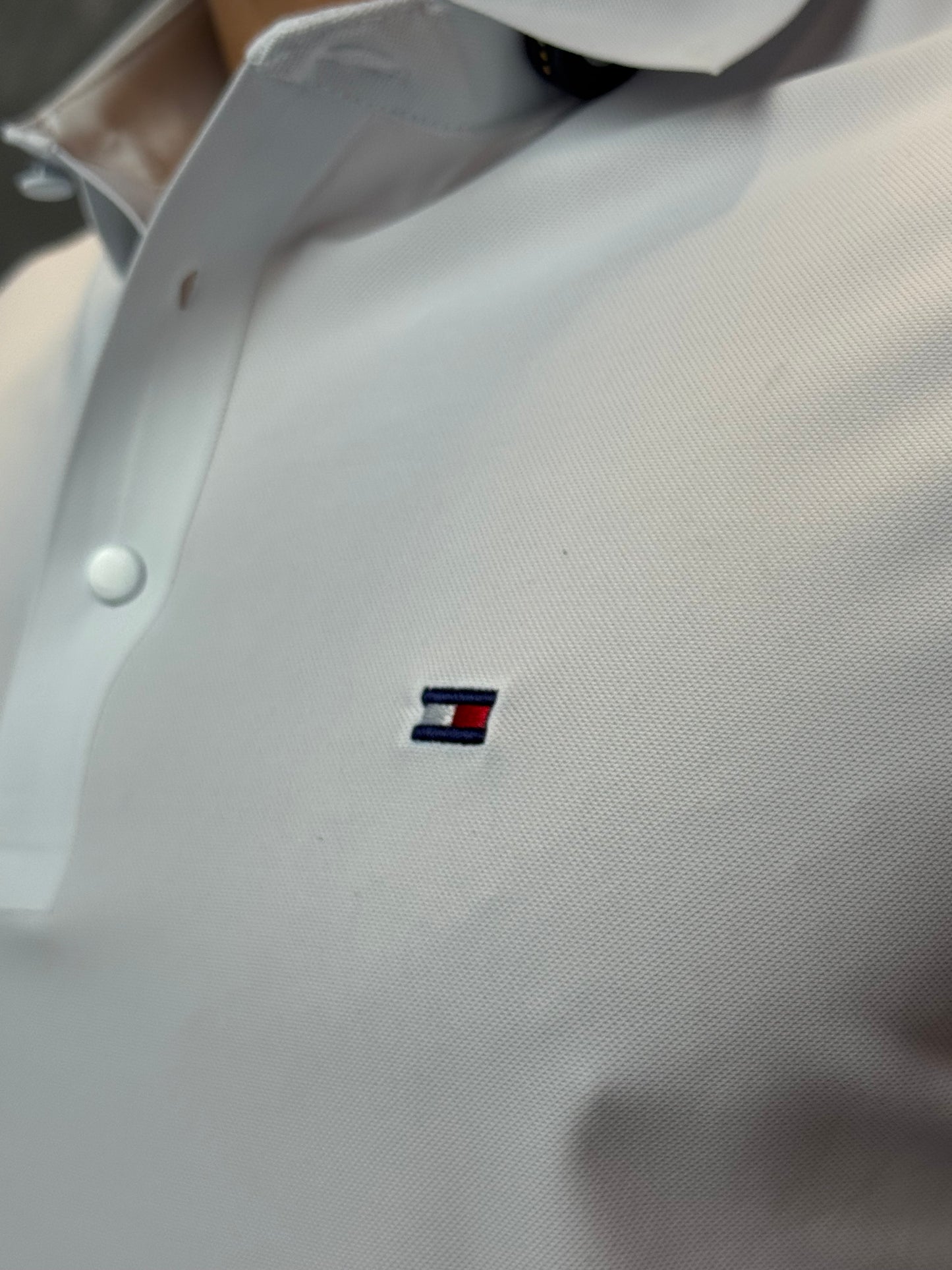 Camisa Polo Tommy - Tecido Tecnológico - Branco
