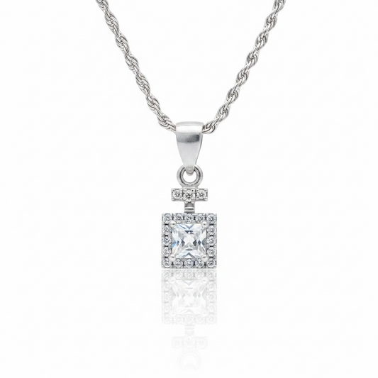 PINGENTE CRAVEJADO| PRATA