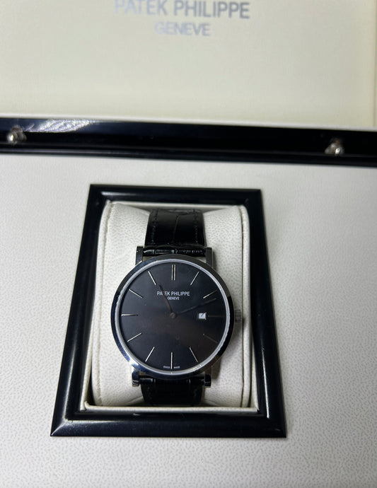RELÓGIO PATEK PHILIPPE PULSEIRA DE COURO PRETA