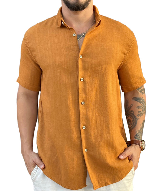 Camisa Favoretti | Ruka Essential Caramelo