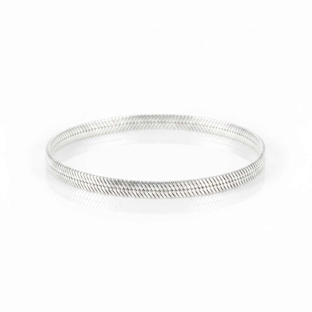 Pulseira De Prata Espinha de Peixe 19CM