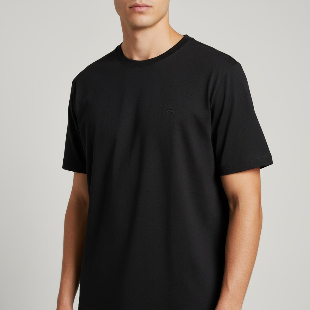 T-Shirt Favoretti | Cotton Fav - Flag Monocromática Diamante Negro