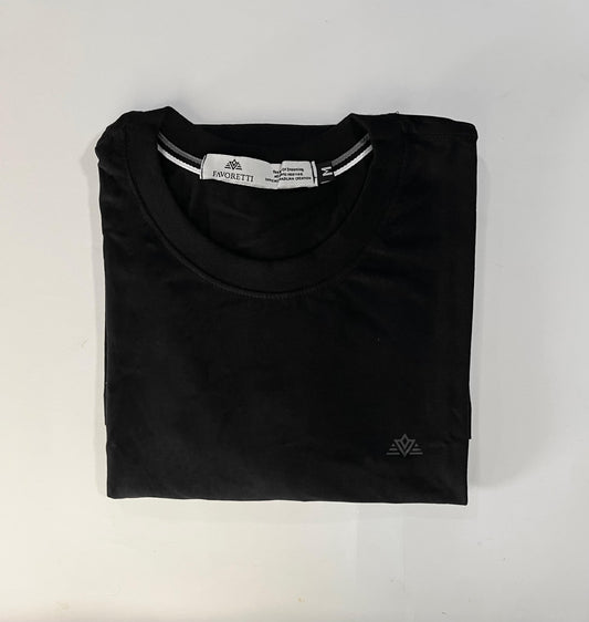 T-Shirt Favoretti | Cotton Fav - Flag Monocromática Diamante Negro