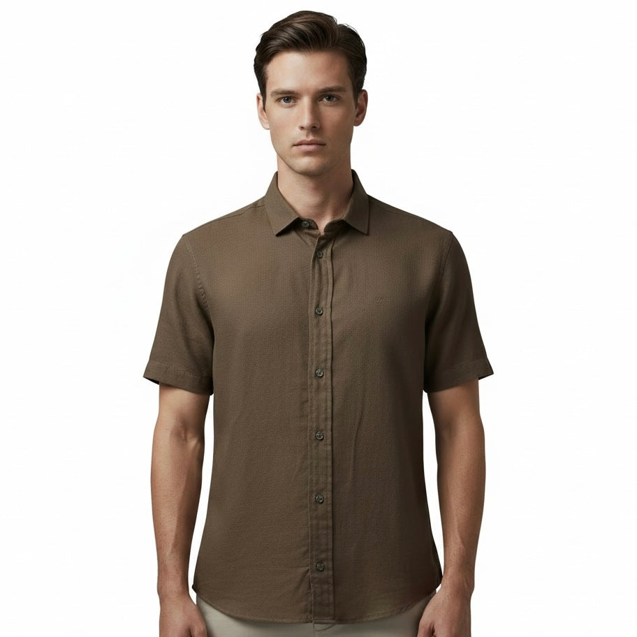 Camisa Aramis | Casual Linho - Mocha Caramel
