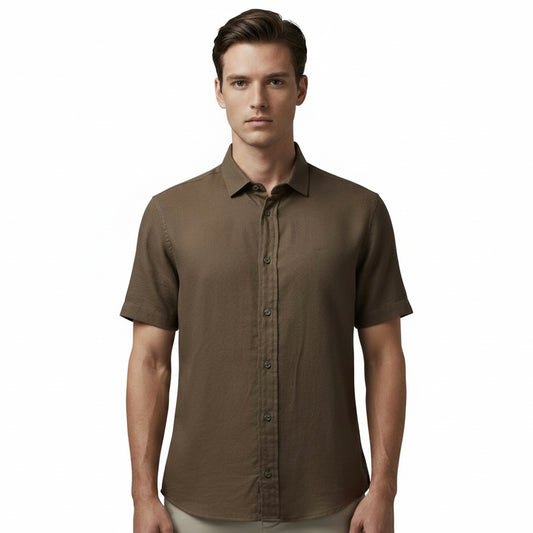 Camisa Aramis | Casual Linho - Mocha Caramel