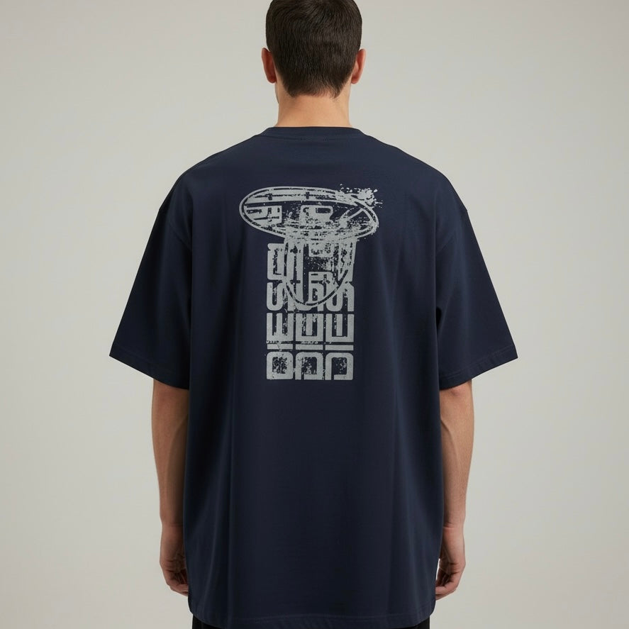 Camiseta Diesel | Oversized - Azul Marinho