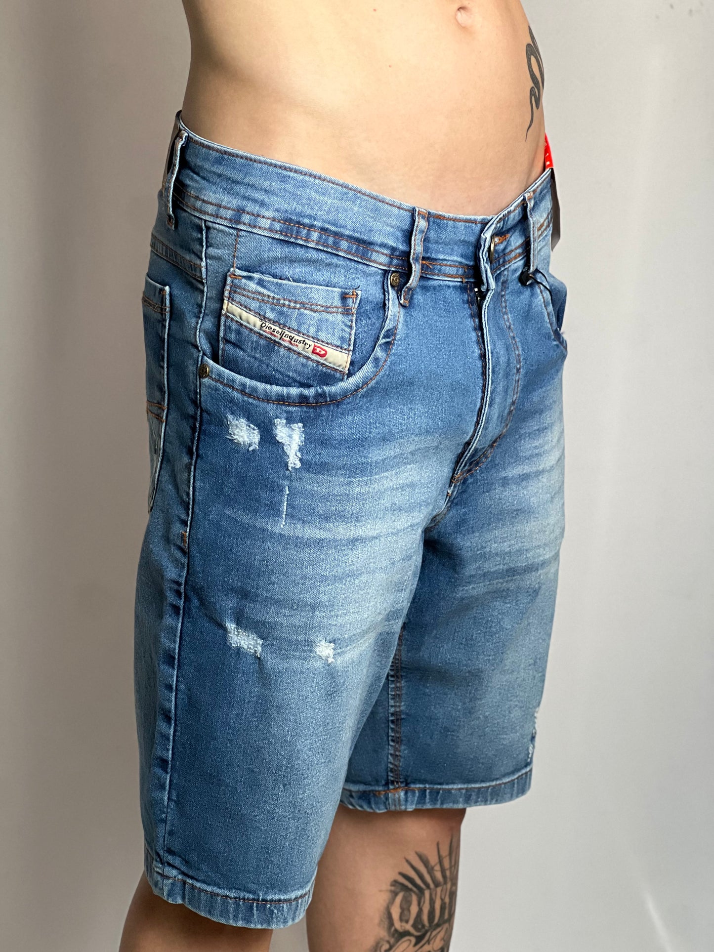Bermuda Jeans Diesel | Denim Crown - Slate Distressed