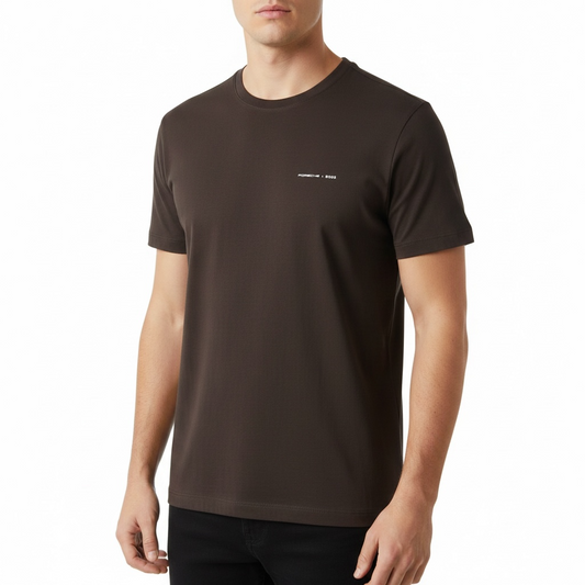 T-Shirt Boss| Tee Special Cotton Pima - Porsche Marrom