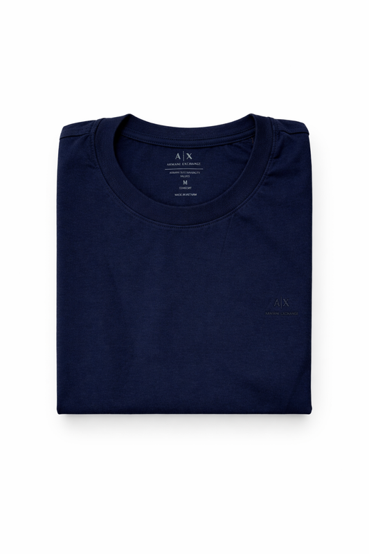 T-Shirt Armani Exchange | Special Tee Super Cotton Pima - Azul Marinho