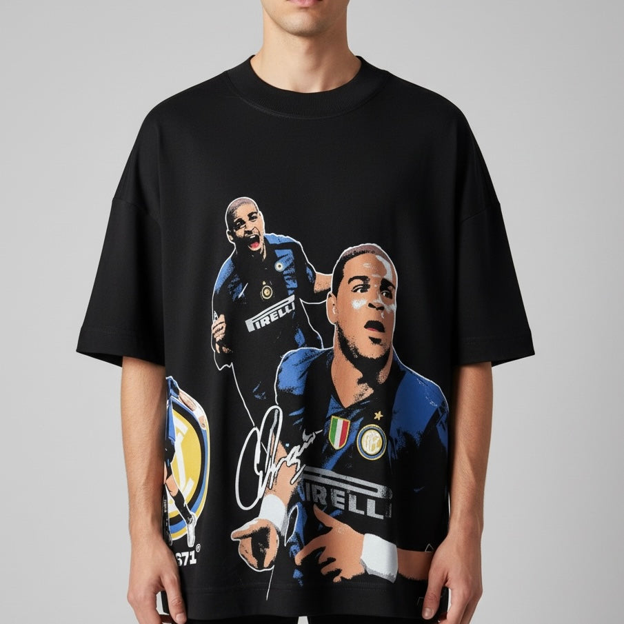 Camiseta Oversized | +71 Adriano imperador | Preta