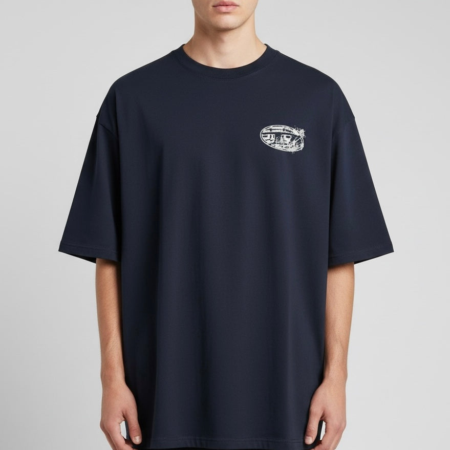 Camiseta Diesel | Oversized - Azul Marinho