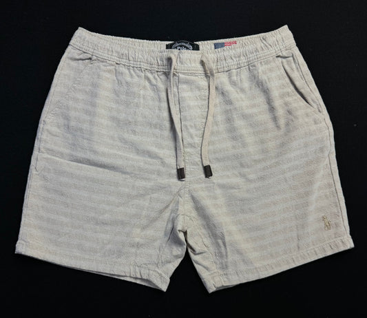 Short Casual Ralph Lauren | Linho Vibes - Listrado com creme