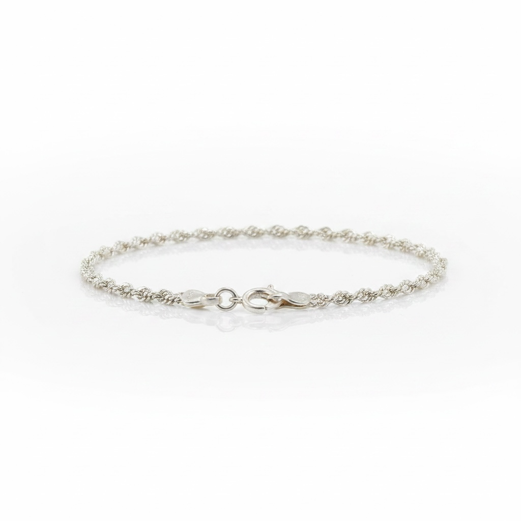 Pulseira De Prata Singapura 18CM