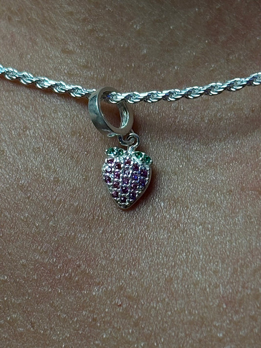 Berloque | Prata 925 Collection Pandora - Strawberry Dreans