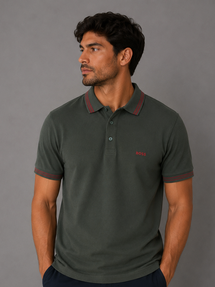 Camisa Polo Boss Verde