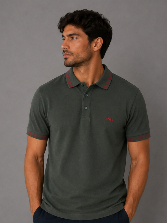 Camisa Polo Boss Verde
