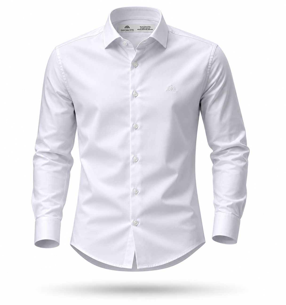 Camisa Social Ateliê Favoretti Algodão Egípcio com Elastano