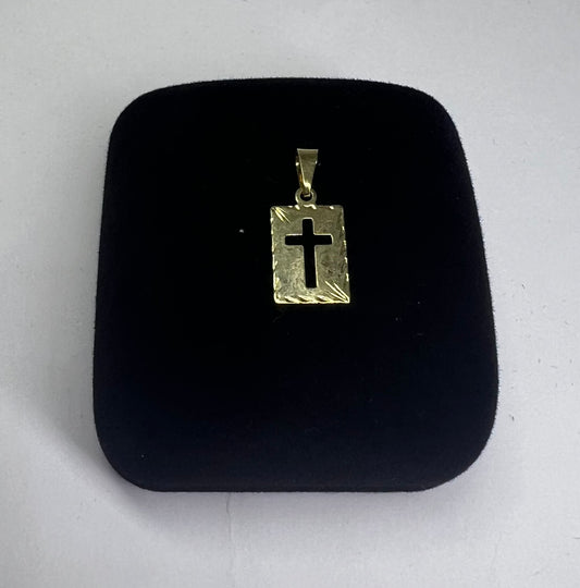 PINGENTE CRUZ BANHADO A OURO