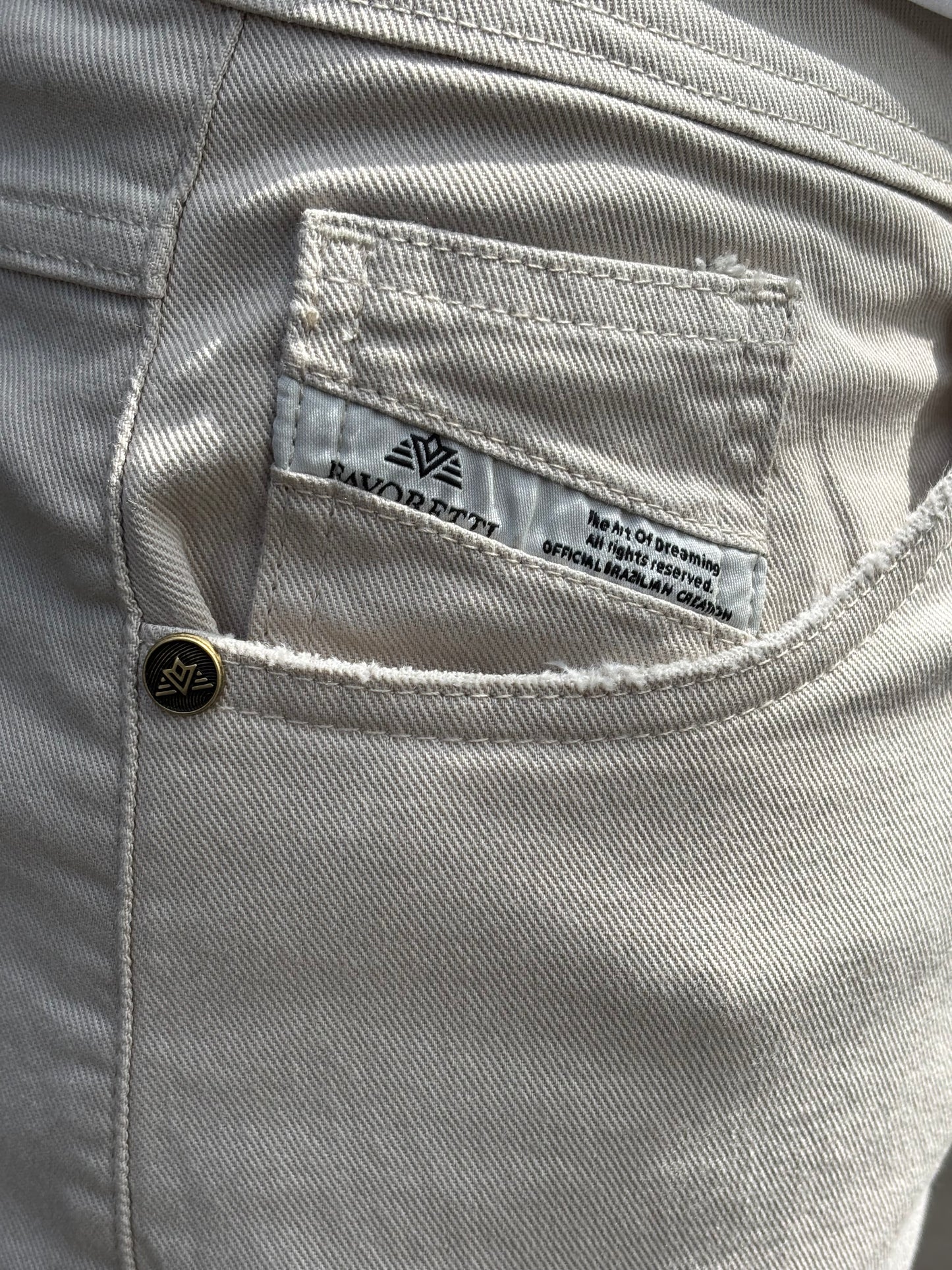 Calça Sarja Favoretti | Slim Fit Elite Twill