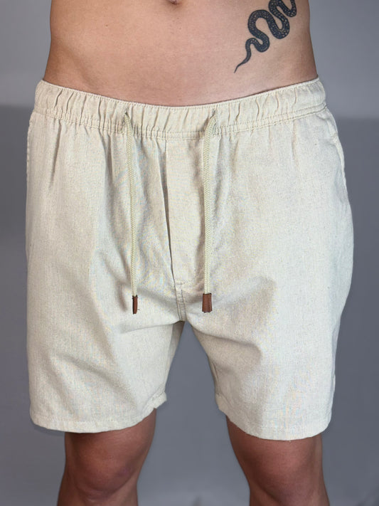 Short Casual Polo Ralph Lauren | Linho Natural Flow - Bege