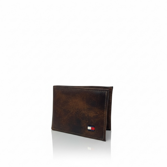 Carteira Tommy | Leather Genuine - Coffee