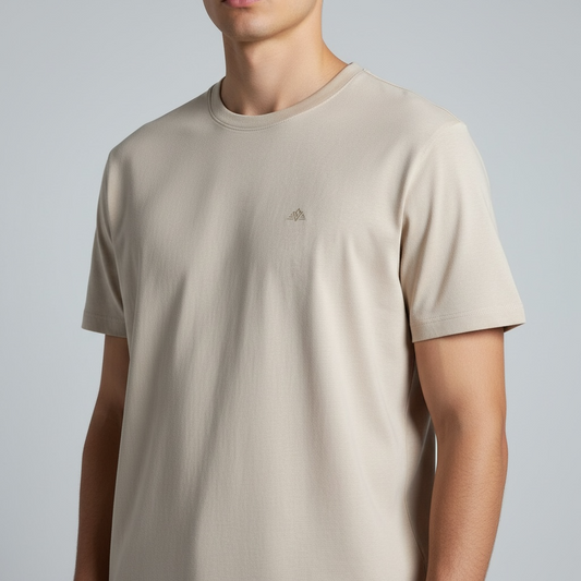 T-Shirt Favoretti | Cotton Fav - Flag Monocromática De La Crème