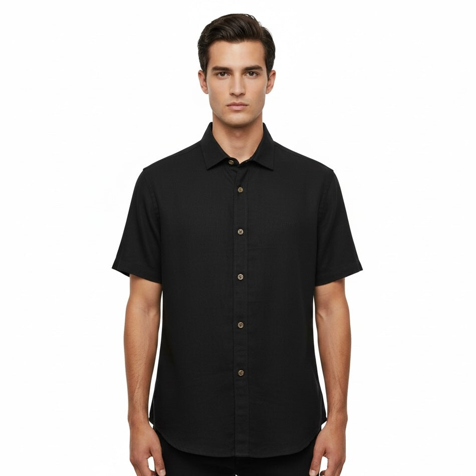 Camisa CCI | Casual Linho - Black Onyx