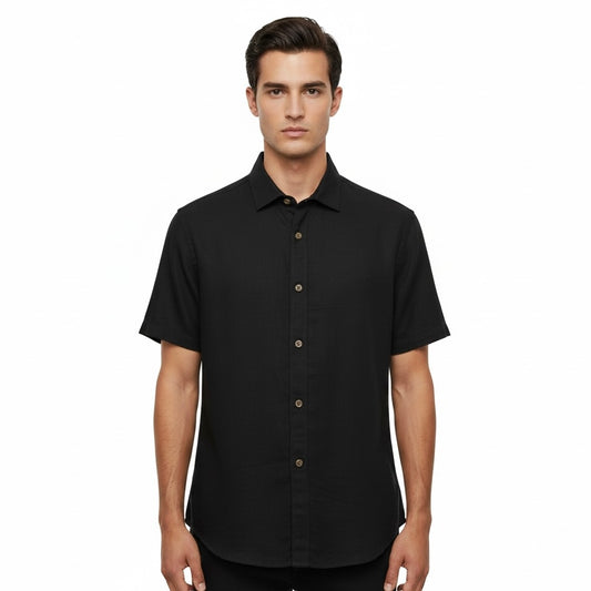 Camisa CCI | Casual Linho - Black Onyx